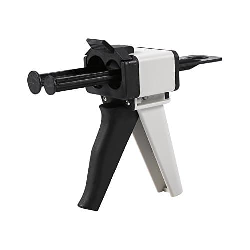 Image of Glue Dispensing Gun, Manual Impression Mixing Dual Cartridge 2 Part Applicator Corian Adhesive Dispenser Dental Delivery AB Plastic Tubes Gun Kit Applied to 50ml 1:1/2:1 Rati
