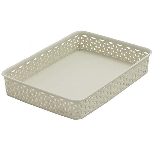 Image of Curver My Style Rattan-Optic Office A4 Basket, Creme