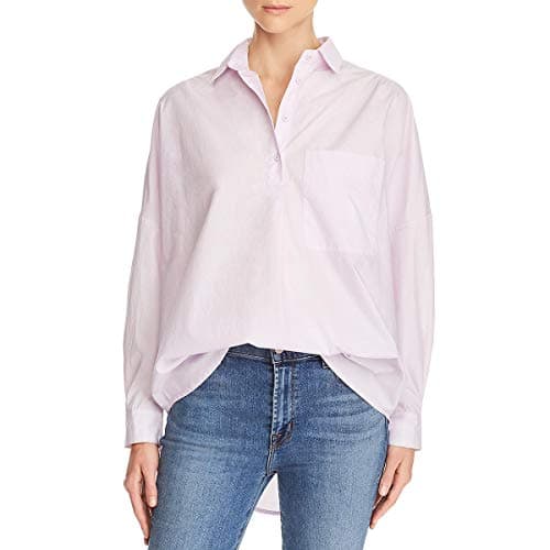 Image of French Connection - Laselle Poplin Shirt, Lavender Frost, XSmall (UK8)