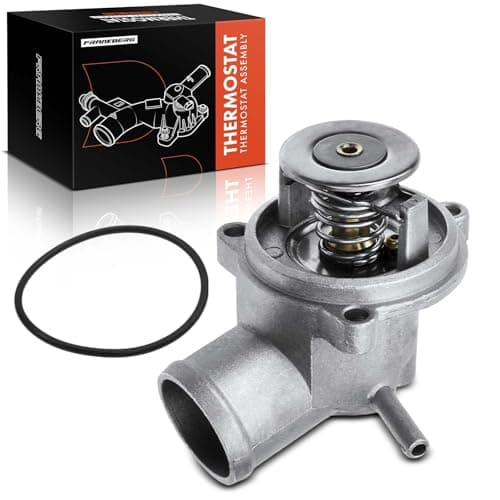 Image of Frankberg 1x Engine Coolant Thermostat with Housing and Gasket Compatible with 124 1986-1993 C-Class 1993-2001 CLK 1997-2002 E-Class 1993-2002 M-Class 1998-2005