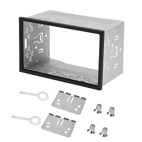 Image of Gobesty Double DIN Car Stereo Cage, Double DIN Cage Metal for Car Radio, Double DIN Installation Slot, Universal Car Stereo Radio Mounting Frame with Fitting Kit, for Most Double DIN Car Audio