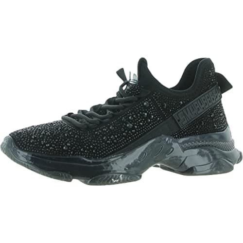 Image of Steve Madden Women's Maxima Sneaker, Black, 5.5 UK