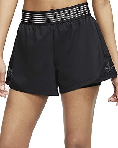 Image of Nike Pro Flex 2 in 1 Shorts - Black/Black/(Thunder Grey), X-Large