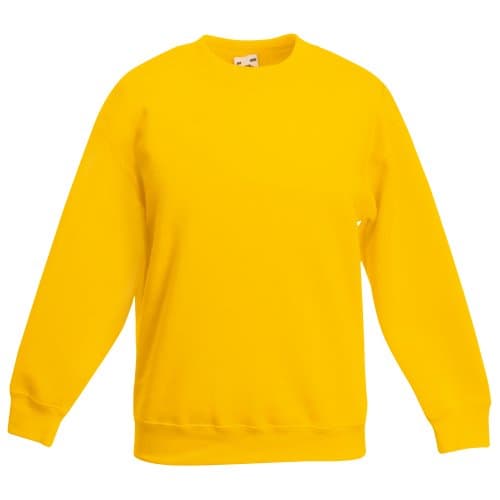 Image of Fruit of the Loom Boys Set-in Sleeve Sweatshirt (Pack of 2) - Gold - 12-13 Years