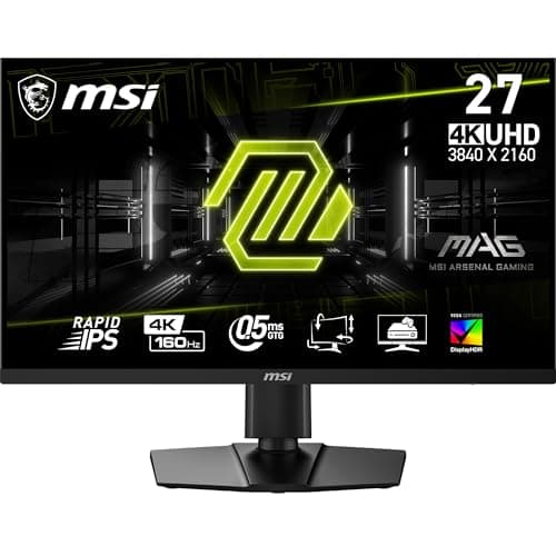 Image of MSI MAG274UPF E2, 27 Inch 3840 x 2160 (UHD), Fast 4K IPS Gaming Monitor, 1ms, 160Hz, FreeSync Premium, HDR400, G-Sync Compatible, HDMI, DisplayPort, Tilt, Pan, Pan, Height Adjustable