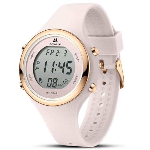 Image of LN LENQIN Ladies Watches Womenes Watch Waterproof Digital Sport Chronograph Watches for Women Silicone Strap with Light/Date/Week/Month