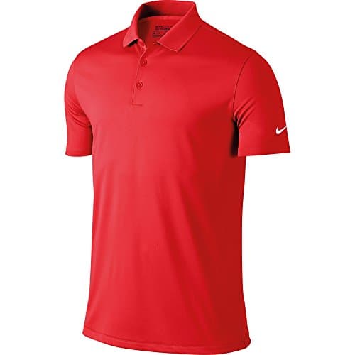Image of Nike Men's Golf Victory Solid Polo Shirt - University Red/White, Medium
