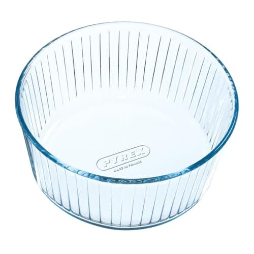 Image of Pyrex Classic Glass Souffle Dishes 2-Pieces Set, 21 cm Size, Clear