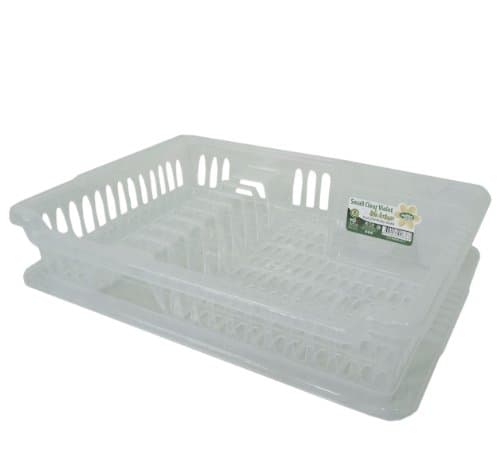 Image of Clear Quality Hobby Large Plastic Dish Drainer Plate and Cutlery Rack with Drip Tray