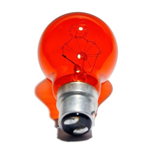 Image of 4 x FIREGLOW 60W Clear GLS Classic BC B22 Light Bulbs, Bayonet Cap, Red Glow ...