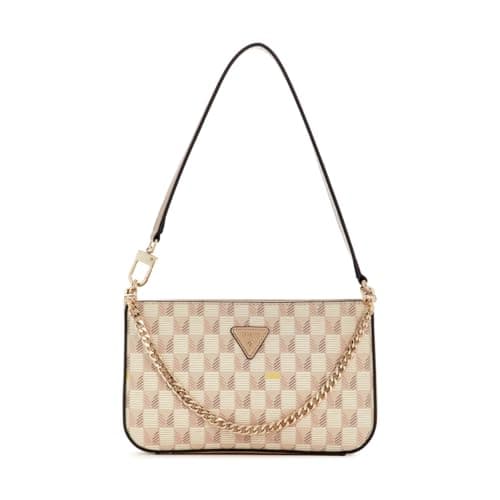 Image of GUESS G Wave II Mini Top Zip Shoulder Bag Blush Logo