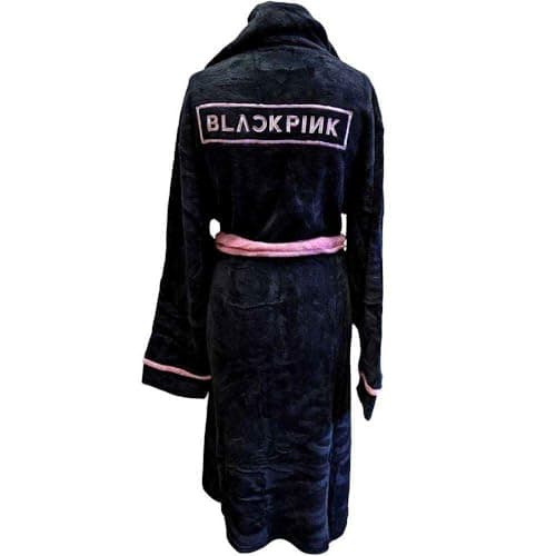Image of BLACKPINK Rock Off Trade Bathrobe Band Logo New Official Longsleeve Pink Unisex, Black, S-M
