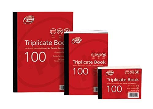 Image of Pukka Pads 105x130mm Plain Ruled Triplicate Book (Pack of 5)