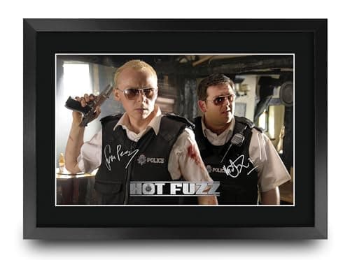 Image of HWC Trading Hot Fuzz Scene 4 Gifts Printed Signed Autograph Picture for Movie Memorabilia Fans - A3 Framed