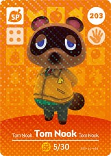 Image of Tom Nook - Nintendo Animal Crossing Happy Home Designer Amiibo Card - 203