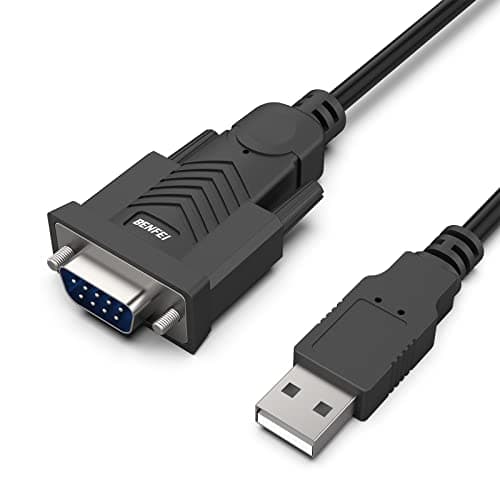 Image of BENFEI USB to Serial Adapter, USB to RS-232 Male (9-pin) DB9 Serial Cable, Prolific Chipset, Windows 11/10/8.1/8/7, Mac OS X 10.6 and Above, 1.8M