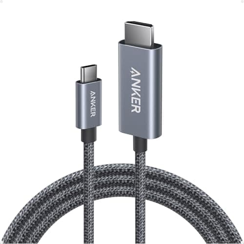 Image of Anker HDMI Cable, 4K@60Hz Ultra-Fast Nylon-Braided USB C to HDMI Cord with Advanced Shielding, Thunderbolt 5/4/3, For MacBook, iPad, iPhone,HD TV, and More (6 FT)