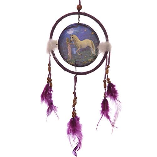 Image of Puckator Printed Unicorn Fantasy Dreamcatcher garden, small -