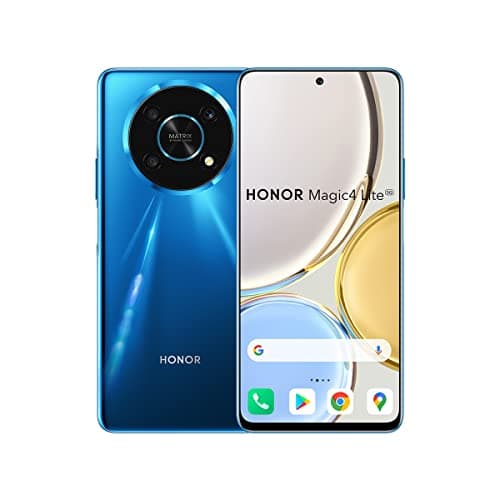 Image of HONOR Magic4 Lite 5G Smartphone 6 + 128 GB Android 11 Mobile Phone with 48 MP Camera, 6,81” 120Hz LCD, Snapdragon 695, 66W Fast Charging with 4800mAh Battery（2 Year Warranty) (Renewed)