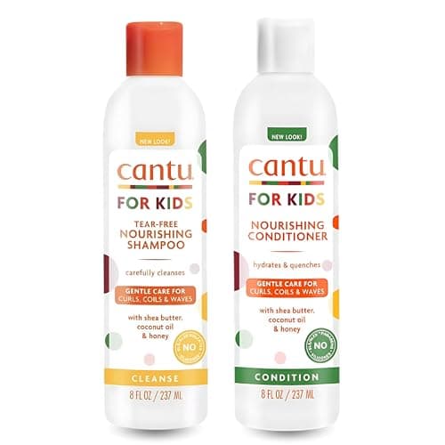 Image of Cantu Care for Kids Tear-free Nourishing Shampoo 8oz & Conditioner 8oz Duo-set (with EOS Hand Lotion) by Cantu