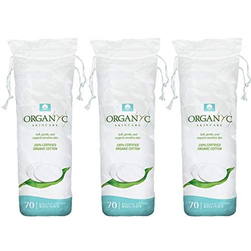 Image of Organyc 100% Organic Cotton Rounds - Biodegradable Cotton, Chemical Free, For Sensitive Skin (210count) - Daily Cosmetics Beauty and Personal Care