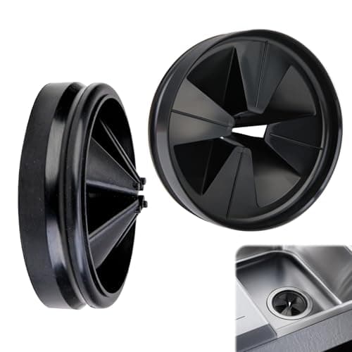 Image of Silicone Garbage Disposal Splash Guard, 3.34" Sink Baffle Fit for Insinkerator Disposals Quiet Collar Drain Plugs Antimicrobial Waste Disposer Anti Splashing Cover Replacement Black 1PC