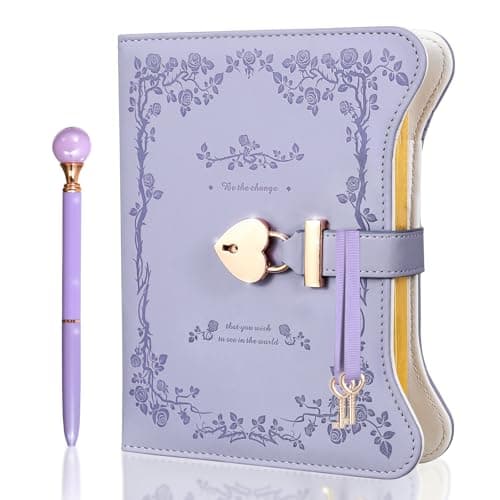 Image of JIALILI Diary with Lock for Girls & Women - 360 Pages Journal with Lock and Keys, Pen and Gift box – Gift Ideas for Birthday Christmas, Cute Journals Set for Girls Ages 8-14 (Lavender Purple)