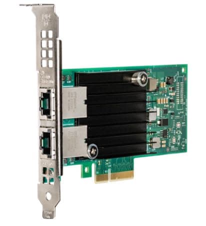 Image of Intel X550-T2 Internal Ethernet 10000Mbit/s networking card - Networking Cards (Internal, Wired, PCI-E, Ethernet, 10000 Mbit/s, Green, Silver)