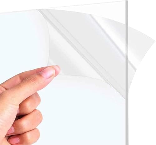 Image of Acrylic Sheet Custom Laser Cut To Size Perspex Plastic Sheet 2mm Thick, 800mm x 600mm Clear Glass Acrylic Sheet