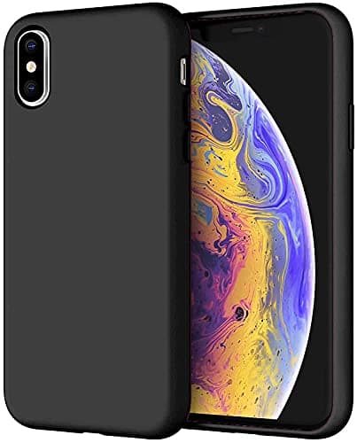 Image of Silicone Matte TPU Case Cover For Apple iPhone XS Max (Black)