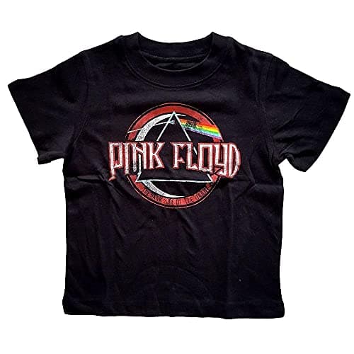 Image of Pink Floyd Toddler T Shirt Vintage Dark Side of The Moon Seal 12 Months to 5 yrs 12 Mois Black