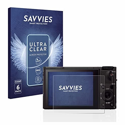 Image of Savvies 6 Pack Screen Protector compatible with Sony Cyber-Shot DSC-RX100 III Protection Film Clear