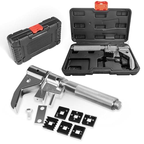 Image of 7402 Universal Outside Thread Chaser with Storage Box - Thread Repair Tool for 1-1/4” to 5” O.D., Includes 6 Standard Dies (No.216884), Restores Damaged Threads Quickly and Easily