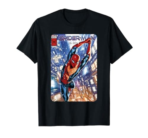 Image of Marvel Spider-Man: No Way Home Red and Blue Suit comic book cover T-Shirt