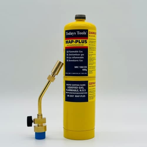 Image of Hand Torch JH-801 with Map Gas Cylinder 400g, Map Pro Plus Disposable Cylinder Bottle Cartridge for Blow Torch, Plumbing Tools, Canisters for Plumbers, Soldering Torch, Mechanics, Jet Burner