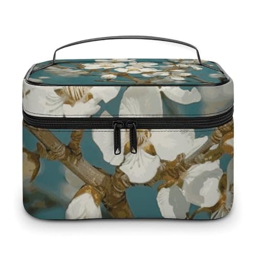 Image of Almond BlossomMakeup Bag Travel Toiletry Bag Make UP Case Artist Storage Bags for Accessories, Shampoo.
