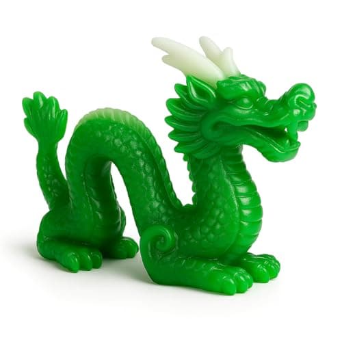 Image of Green Dragon Ornament 7.5 cm – Small Resin Feng Shui Figurine for Home Décor, Mythical Dragon Statue for Desk, Shelf or Living Room Display, Symbol of Strength, Prosperity & Protection