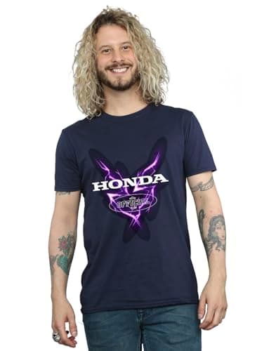 Image of Absolute Cult Honda Men's Purple Electrifying T-Shirt Navy Blue Small