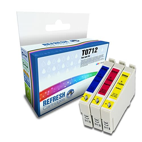 Image of Refresh Cartridges Remanufactured Ink Cartridge Replacements for Set of 3 Colours Epson T0712 T0713 T0714