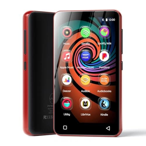 Image of Innioasis 160GB MP3 Player with Bluetooth and WiFi, Android Music Player with Spotify,Amazon Music,Pandora,APP Store, 4" Full Touch Screen MP3 Player with Audible,Libby,Audiobook (Black_Red)