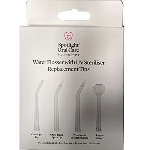 Image of Spotlight Oral Care Water Flosser with UV Sanitiser Replacement Tips - Pack of 1