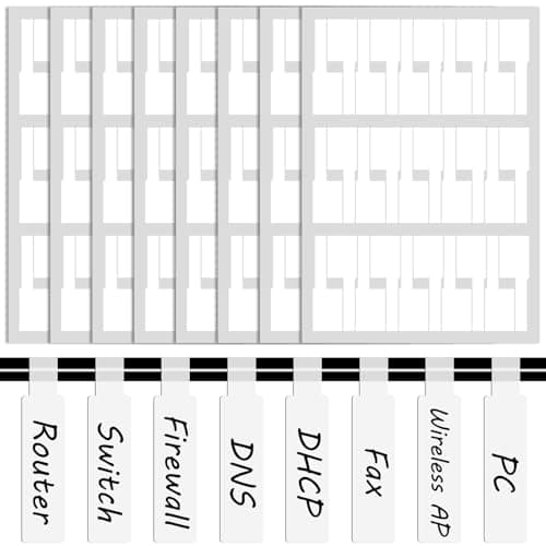 Image of CableLabels White, 240Pcs Cable Markers, Waterproof Tear Resistant CableLabels Tags Cable Stickers Cord Wire Labels Cable Labels Write On Cable Identification Tags
