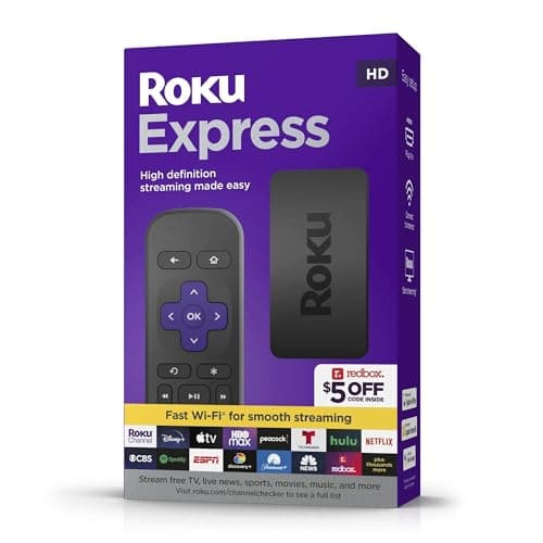 Image of ROKU Express 3960RW: Easy and Powerful HD Streaming, Includes HDMI Cable, Access Hundreds of Free and Paid Channels for Unlimited Fun