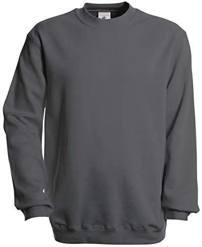 Image of B&C Set-In Men's Sweatshirt Pullover with Crew Neck, Steel Grey, XXL
