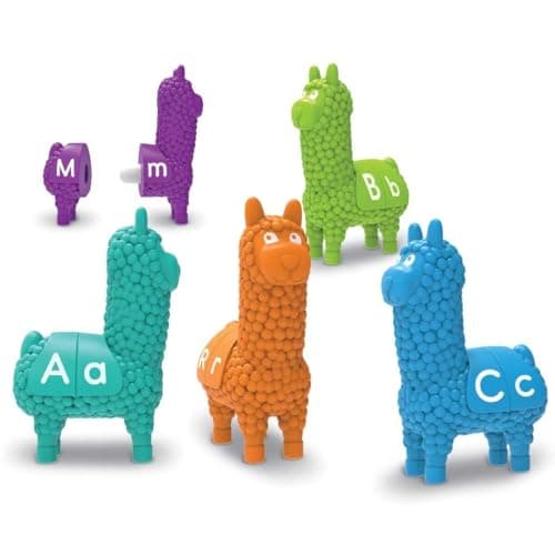 Image of Learning Resources Snap-n-Learn Letter Llamas, Early ABCs, Early Alphabet Recognition, Fine Motor Toy, Ages 18 mos+