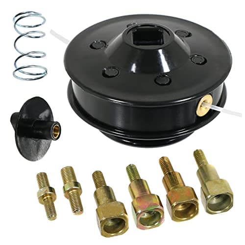 Image of Spares2go Dual Line Manual Feed Head with Bolts for Robin Strimmer/Trimmer/Brushcutter