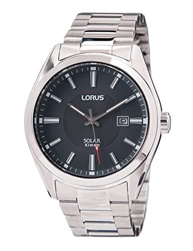 Image of Lorus RX333AX9 Men's Watch Solar Stainless Steel with Metal Strap, Multicoloured, Standard Size, Bracelet