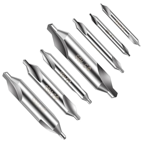 Image of 7 Pcs Center Drill Bit Set, M2 High Speed Steel Center Drill 60-Degree Angle Countersink Drills for Lathe & CNC, Precision Centering Tools for Metalworking (Sizes 1.0, 1.5, 2.0, 2.5, 3.0, 4.0, 5.0)