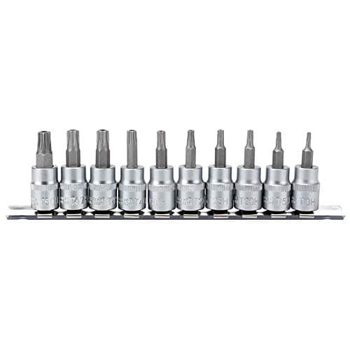 Image of Draper 16332 TX-Star 3/8-Inch Square Drive Security 48 mm Socket Bit 10-Piece Set , Blue