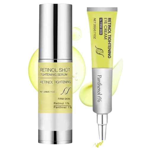 Image of Retinol Skin Booster Serum 30ml & Retinal Shot Tightening Booster 15ml,Skincare Booster Duo with Peptides,Vita A Tightening Anti-aging Serum,Tightening, Wrinkle Reduction, Smoothing Fine Lines.
